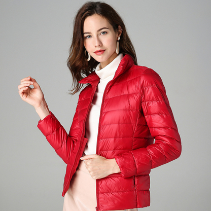 Aurora - Nueva Chaqueta de Invierno Ultraligera Con Plumas de Pato Blanco