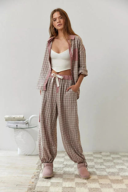 NORA | CONJUNTO DE PANTALÓN DE PIJAMA LARGO