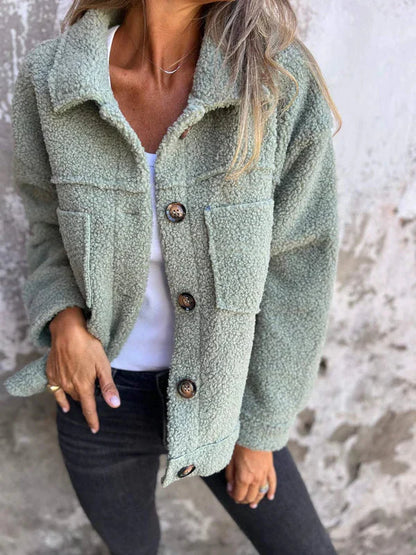 DIANA|CHAQUETA DE LANA CON SOLAPAS EDICIÓN PREMIUM