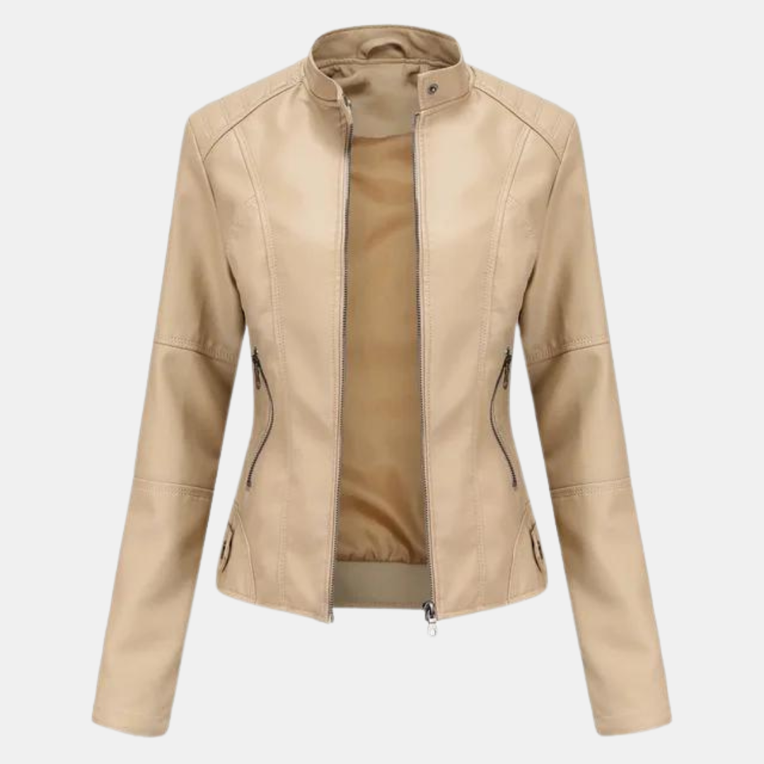 Béliveau | Chaqueta de mujer de piel con cuello alto