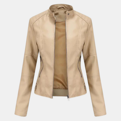 Béliveau | Chaqueta de mujer de piel con cuello alto