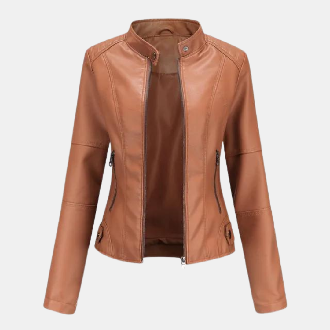 Béliveau | Chaqueta de mujer de piel con cuello alto