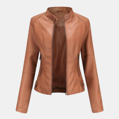 Béliveau | Chaqueta de mujer de piel con cuello alto