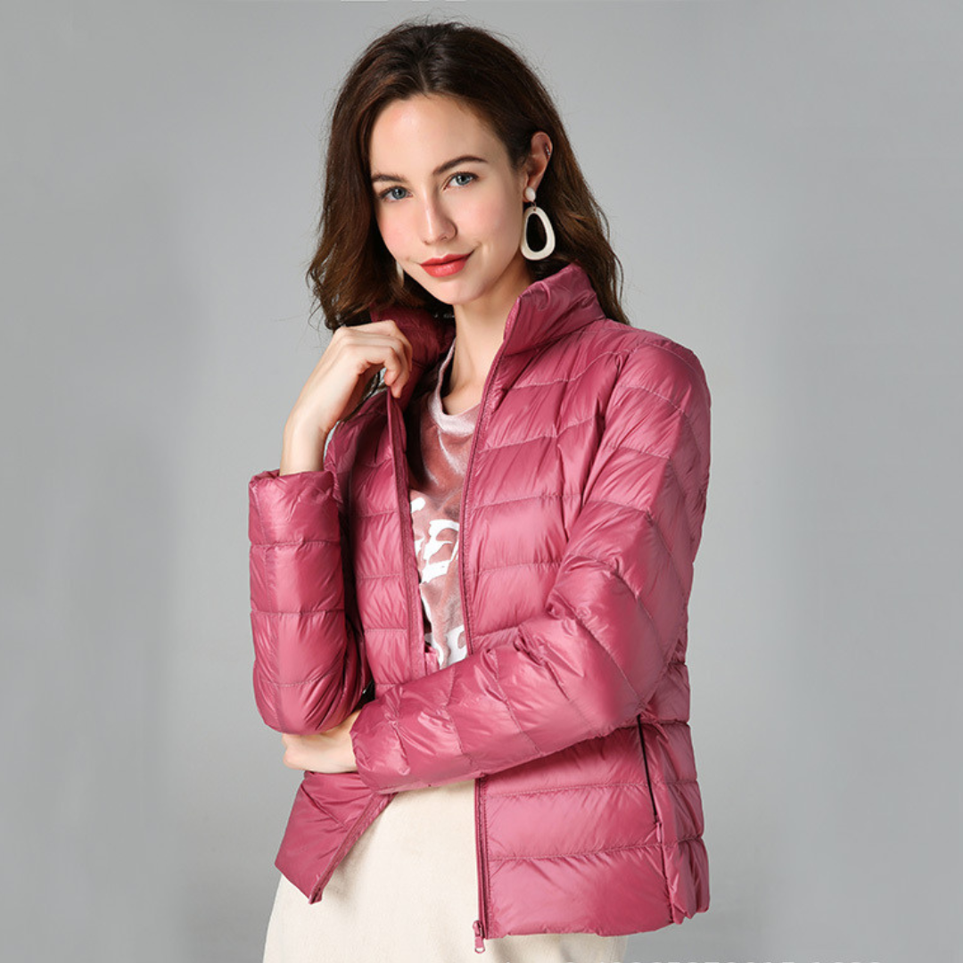 Aurora - Nueva Chaqueta de Invierno Ultraligera Con Plumas de Pato Blanco