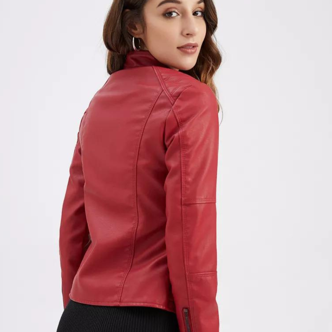 Béliveau | Chaqueta de mujer de piel con cuello alto