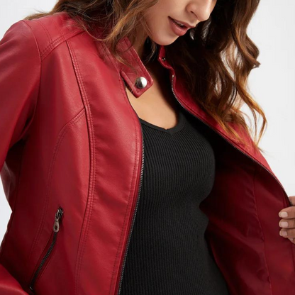 Béliveau | Chaqueta de mujer de piel con cuello alto