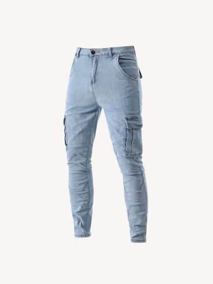 OLIVIERO - PANTALONES CARGOS AJUSTADOS DE ELASTICIDAD MEDIA