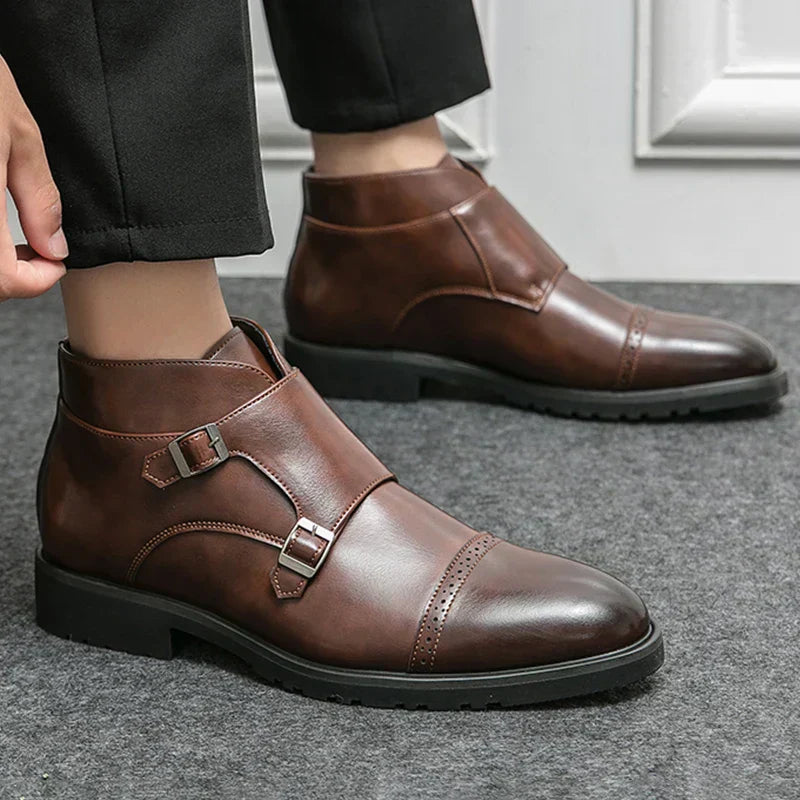 Darell™ | Botas de Cuero con Doble Correa de Monk