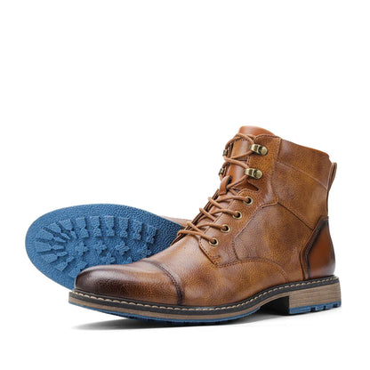 Botas de Cuero Luca con Suela Azul