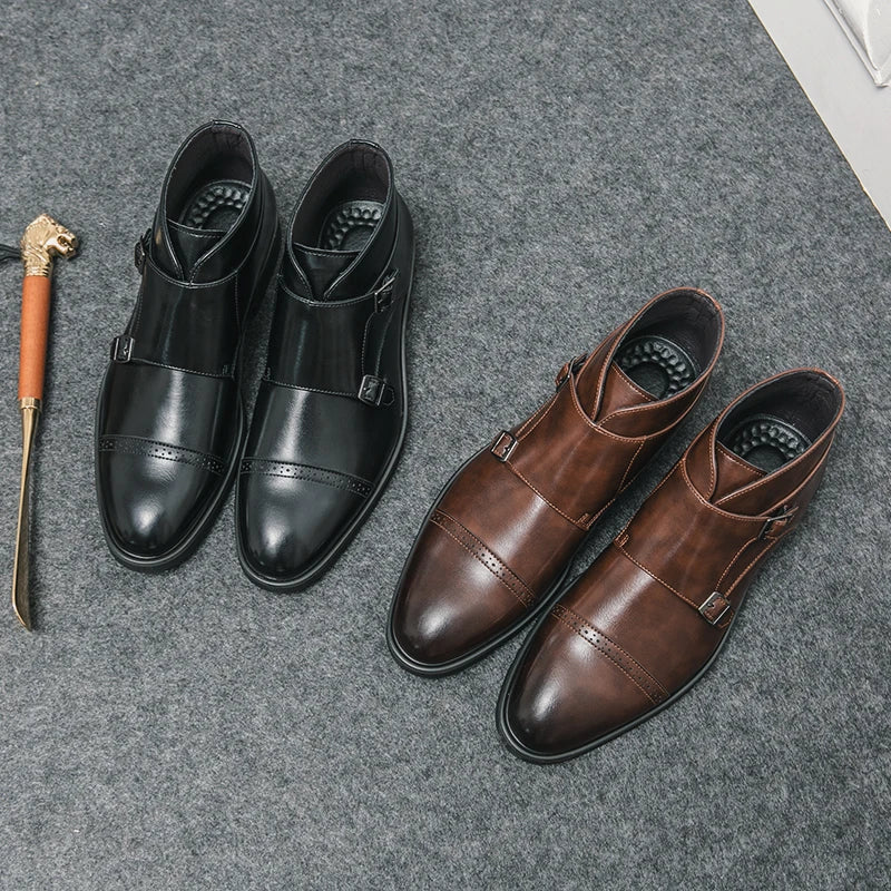 Darell™ | Botas de Cuero con Doble Correa de Monk