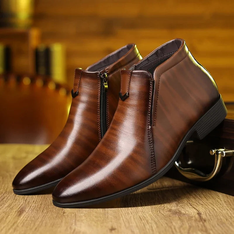 Pierre™ | Botas de cuero con cremallera