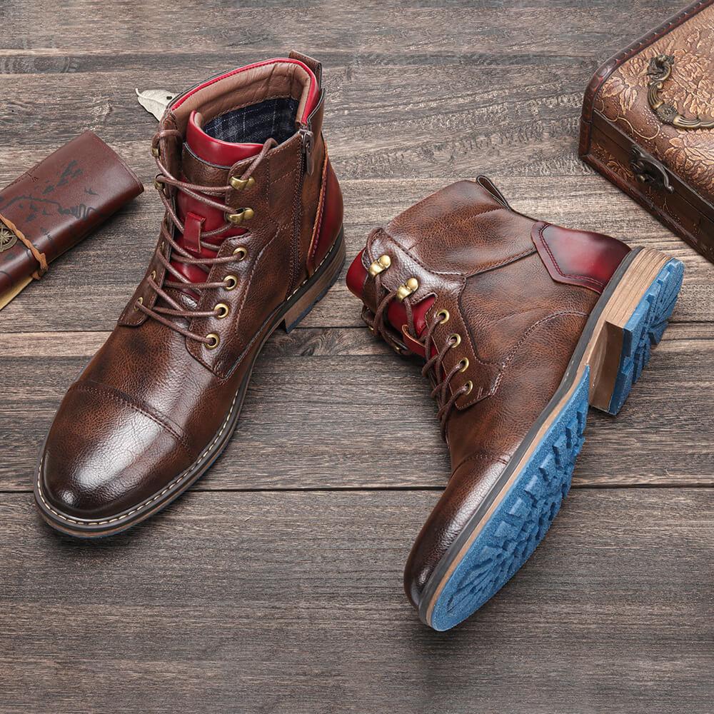 Lukas - Clásicas botas oxford de cuero para hombre