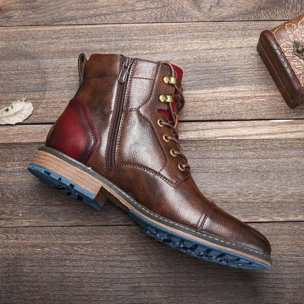 Lukas - Clásicas botas oxford de cuero para hombre