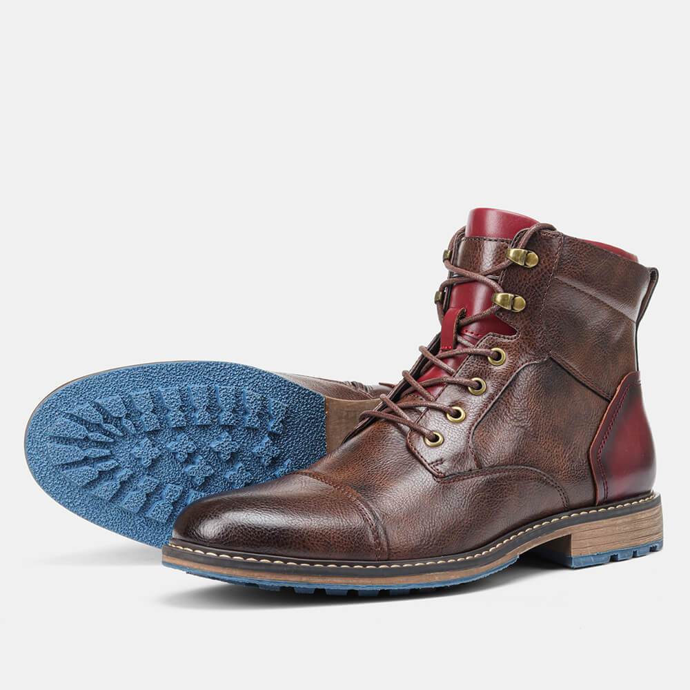 Lukas - Clásicas botas oxford de cuero para hombre